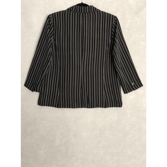 Soho Apparel LTD Stripe Jacket Women's Large Single Button Black NEW - Picture 4 of 9